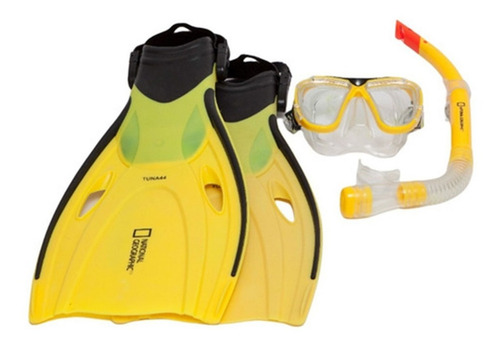 Imagen 1 de 3 de Set Mascara Snorkel Pata De Rana Tuna 4s Explorer Pro Shop