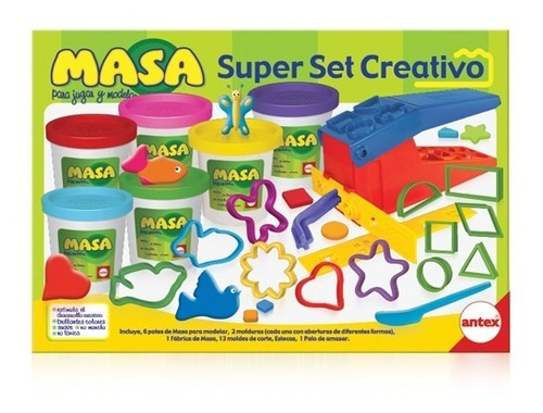 Masa Set Creativo Para Modelar Plastilina Color Niños Antex