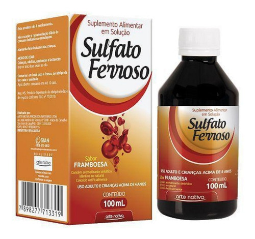 Sulfato Ferroso Sol 100 Ml Arte Nativa