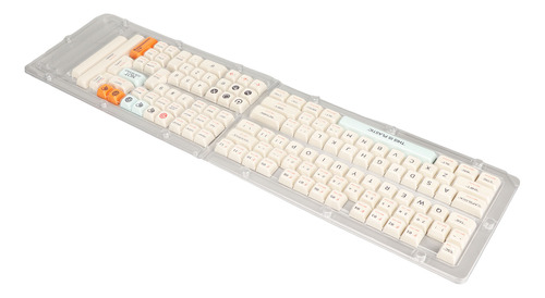 Teclado Gaming Keycaps, Naranja, Azul, Beige, 128 Teclas, Te