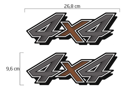 Imagem 6 de 6 de Adesivos 4x4 Hilux Toyota 2021 Emblema Lateral Mod. Original