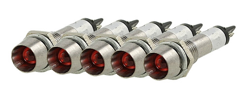 5x Indicador Metalico Resistencia Grande Rojo