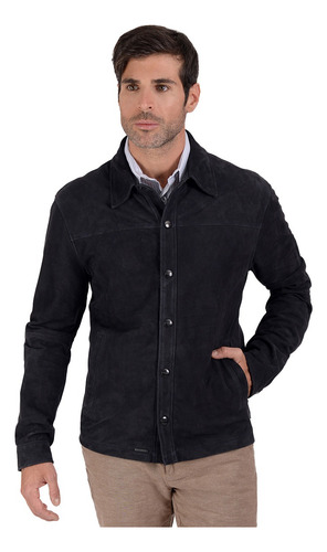 Camisola De Piel Perry Ellis De Hombre En Color Azul Marino.