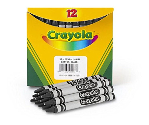 Creyones Crayola Bulk  (12 Unidades), Paquete De 1, Negro
