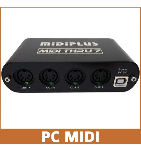 Imagen 3 de 10 de Promo Midiplus Midi Thru Interfaz Midi 7 Midi Out 1 Midi In