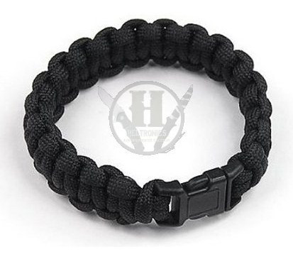 Imagen 2 de 7 de Pulsera De Cordon Tactico Varios Colores Negro Verde Camuflado Tan