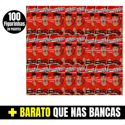 Kit 100 Figurinhas Do Álbum Enaldinho A Lenda Da Internet - O Rei Do Bafo (20 Envelopes)