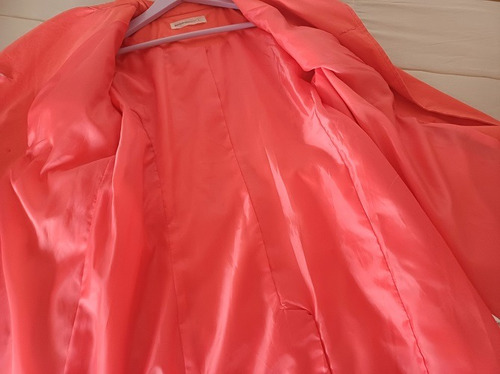 Increíble Trench Piloto Importado Salmón Talle L Impecable! (Usado)
