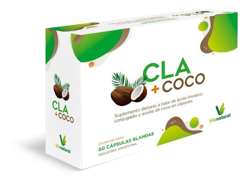 Cla + Aceite De Coco Cápsulas Blandas Pack X2 Cajas