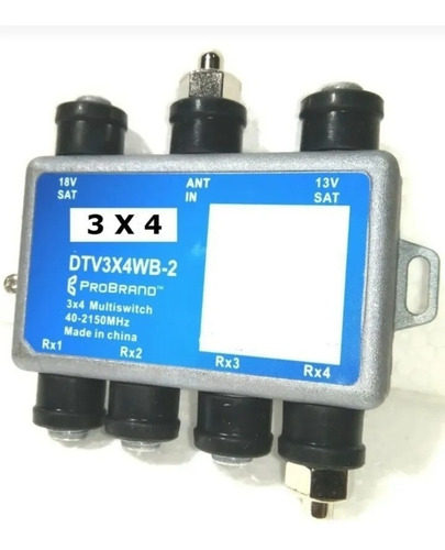 Imagen 3 de 4 de Multiswitch 3x4 Vhf Uhf Catv Fta Tda Dtv
