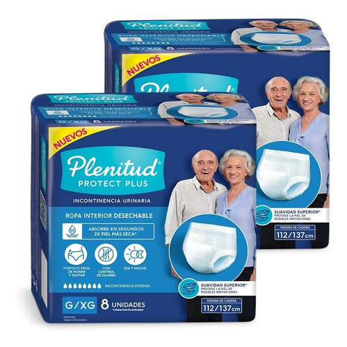 Imagen 3 de 3 de Ropa Interior Plenitud Protect Plus X 8 Unidades Pack X 2