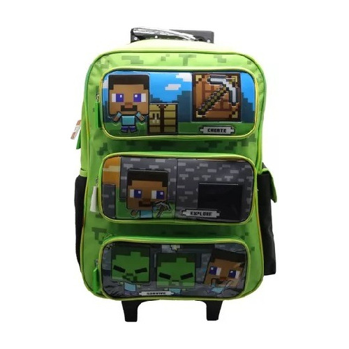 Mochila Carro 18 PLG Minecraft Create-explre-survive Cresko