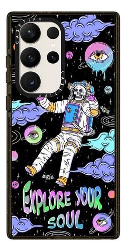 Case  Galaxy S20 Fe Explore Your Soul Negro Transparente