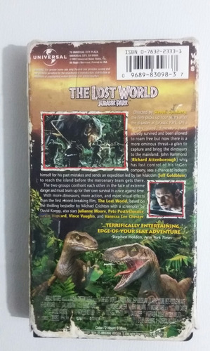 Película Vhs Jurassic Park 2 The Lost World 1997 (Usado)