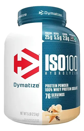 ISO100 5 lb vainilla Dymatize presentación de proteína