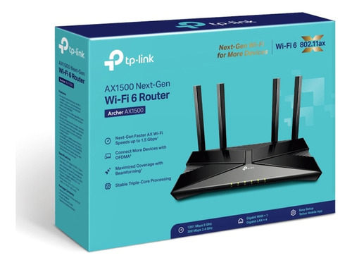 Router Tp Link Archer Ax1500 Ax10 Wifi 6 Gigabit Rompemuros