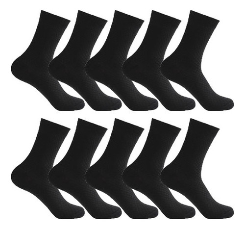 Set De 10 Calcetines De Negocios De Fibra De Bambú Para Homb