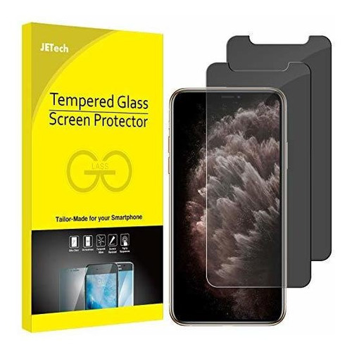 Jetech 2-pack iPhone Protector De Visualización, Negro