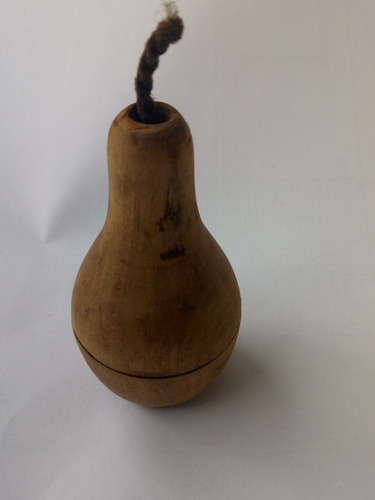 Antiguo Interruptor Perilla Pera De Madera Para Lampara