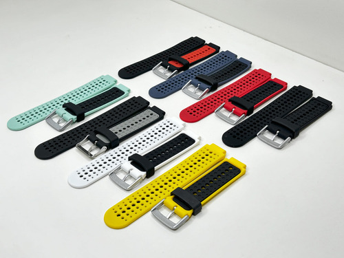 Kit 4 Pulseiras Para Garmin 235 + 2 Peliculas + 1 Capa Case Cor Branco-preto