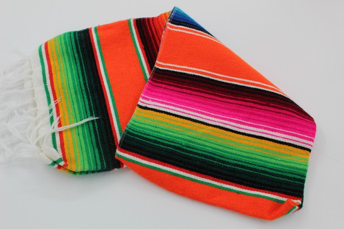 Sarape De Saltillo Artesanía 100% Mex (4 Fiusha) 50x1.10