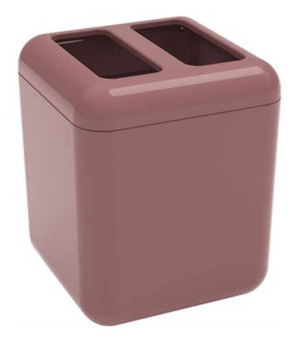 Porta Cepillos Y Pasta Dental, Cube, Brinox- Coza 20876 Color Rosa malva