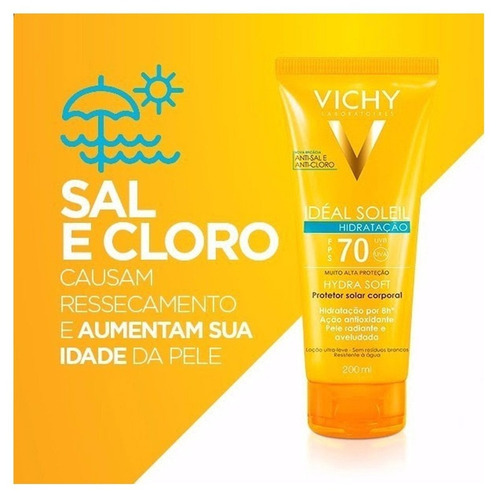 Protetor Solar Corporal Idéal Soleil Fps70 200ml Vichy