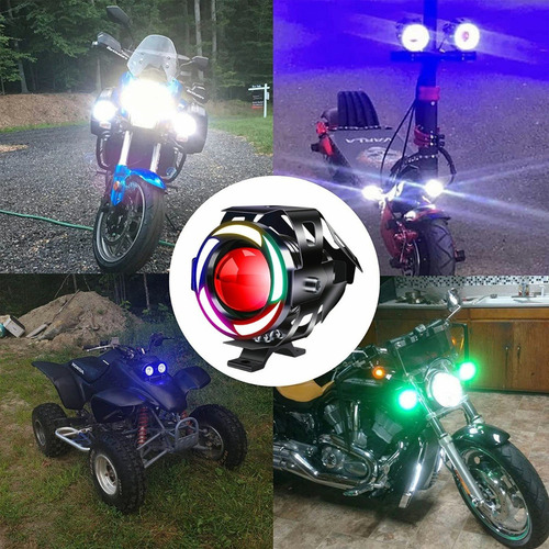 // Focos Niebla Ojo Ángel Estrobos Leds Moto Luces Kit De
