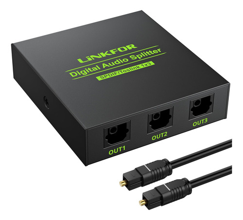 Enlace Divisor De Audio Óptico Digital Para 1 X 3 Con Cable
