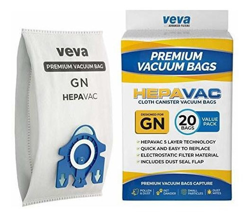 Veva 20 Premium Hepa Bolsas De Vacío Estilo Gn Compatibles C