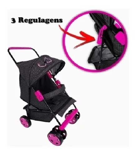 Imagem 4 de 5 de Carrinho De Boneca Bebe Reborn Milano Luxo Super Oferta