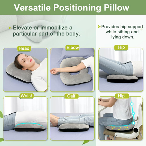 Almohada De Hemorroides Relaxanto Modelo Dona Alivio Gris Negro