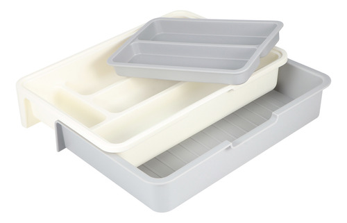 Bandeja Para Cubiertos, Expandible, Ajustable, Con Compartim