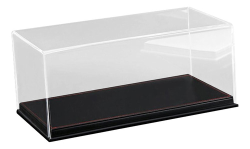 Vitrine Acrílica Transparente Para Itens Base Preta