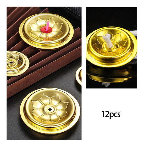 12x Lámpara De Aceite Mechas Flotantes Soporte De Disco