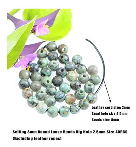 Perlas Ad, Gema Natural, 8 Mm, Redondeando Cuentas Sueltas