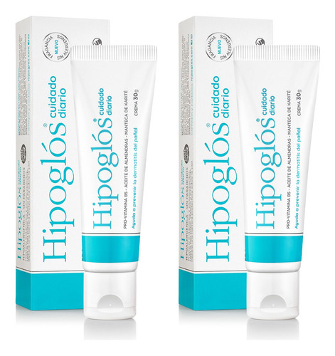Kit Crema Hipoglos Cuidado Diario Previene Paspaduras 30g X2