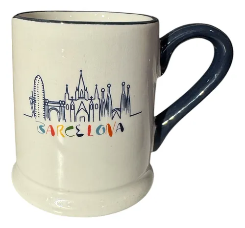 Taza Ceramica Barcelona Original Primark C/ Asa 350ml Import