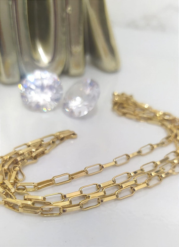 Corrente Masculina Ouro 18k Maciça Teor 750 Dourado