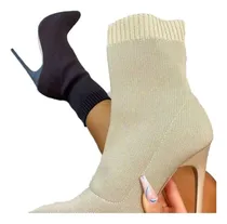 Comprar Botines Botas De Mujer Puntiagudo Picuda Tacon De Moda Botin