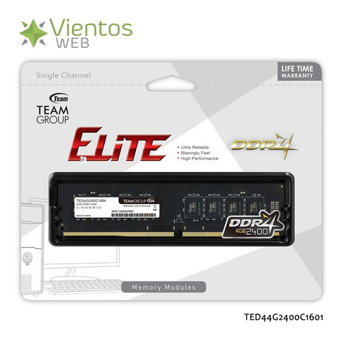 Memoria Ram Team Elite Ddr4 4gb 2400mhz