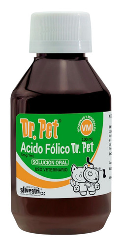 Dr Pet Acido Folico 100ml Uso Veterinario 