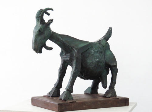 Escultura Bronce Cabra 