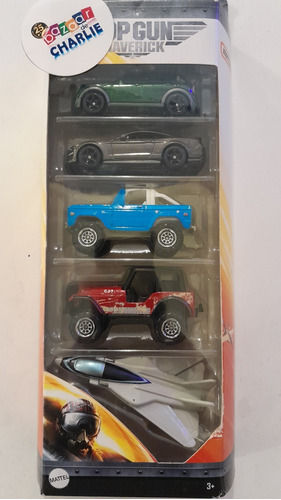 Matchbox | Topgun Maverick | 5 Pack Mustang, Mini Cooper