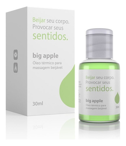  Óleo Para Massagem Função Aquece Sentidos Big Apple - 30 Ml