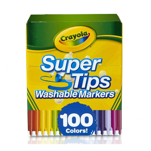 Plumones Crayola 100 Pzas Super Tips Lavables Markers *full