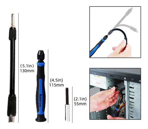 Imagen 6 de 7 de Kit De Desarmadores Y Herramientas De Precisión 115 En 1