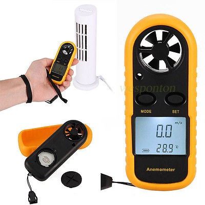 Imagen 3 de 5 de Lcd Digital Anemómetro Vela Surf Viento Velocidad Medidor De