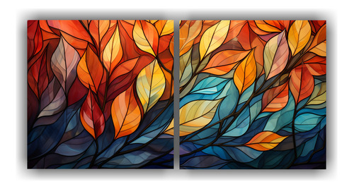 140x70cm Dos Canvas Movimiento Elegante Autumn Colors 2d Gri