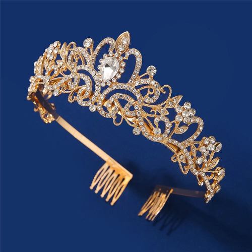 Diadema De Cristal Con Forma De Tiara Plateada, Corona De Pr